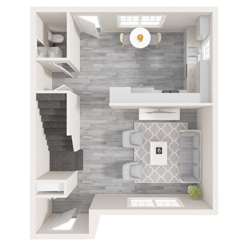 Floor plan for 3 beds, 1.5 baths, 1300 sqft